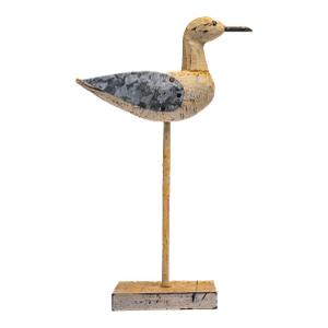 Folk Art Duck With Tin Wings on Stand, Early 20th Century