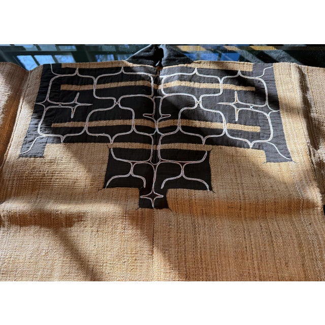 Rare Antique Japanese Ainu Robe Hokkaido Elm Fibers with Appliqué Embroidery For Sale - Image 15 of 16