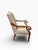Baker Furniture Company Reupholstered Attributed Baker Furniture Milling Road Accent Chair With Embossed Leather Back For Sale - Image 4 of 11