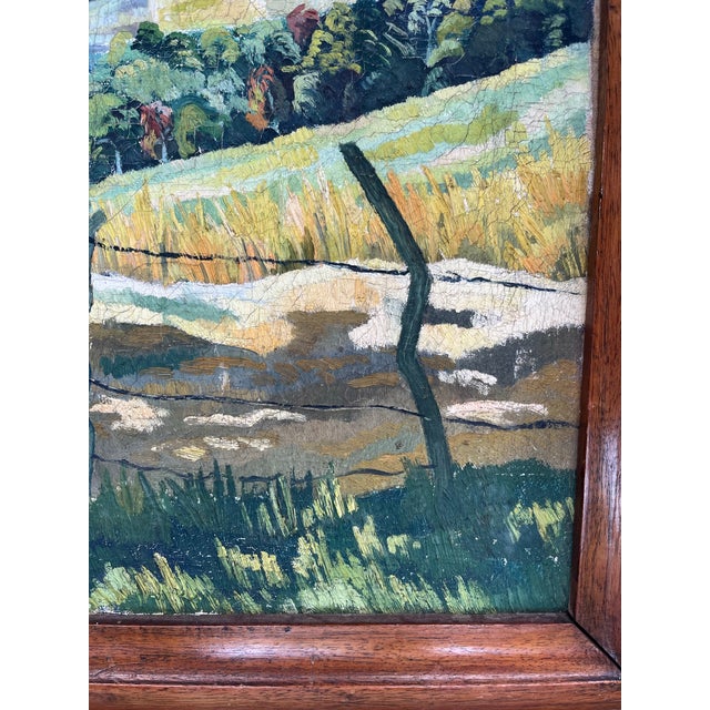 Californian Impressionist Signed Plain Air Landscape Painting. For Sale - Image 4 of 8