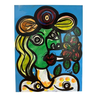 Peter Keil Abstract Portrait Painting For Sale