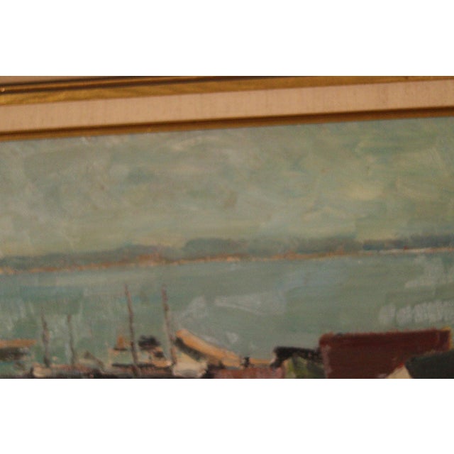 K. Berndström, Coastal Village, 1950s, Oil on Canvas, Framed For Sale - Image 9 of 18