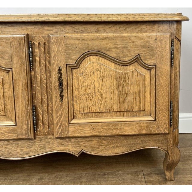 Gold Vintage French Oak Storage Sideboard For Sale - Image 8 of 13