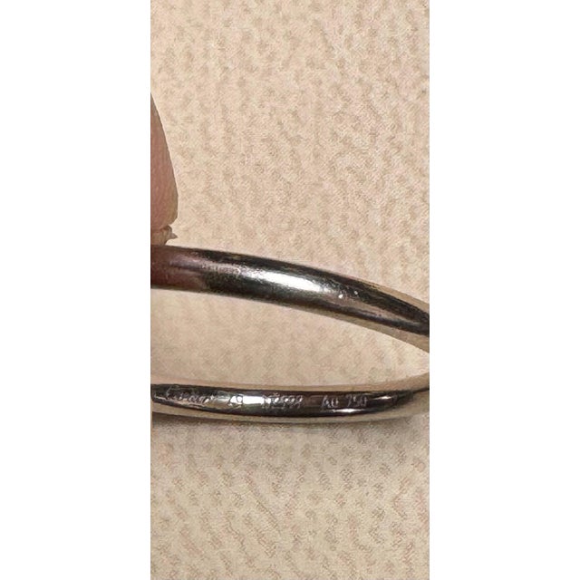 Cartier Just Ankle Nail Ring IJZ277 18k White Gold AU750 AUTHENTIC Nail Ring For Sale - Image 10 of 18