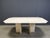 1970s Vintage Italian Travertine and Brass Dining Table, 1970s For Sale - Image 5 of 7