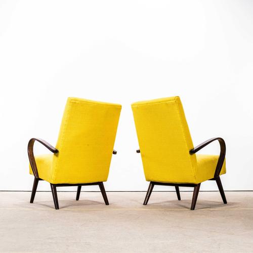 Vintage Lounge Chair in Mustard by Jaroslav Smidek, 1950s For Sale - Image 6 of 9