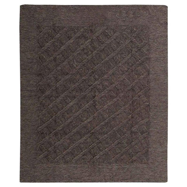 Taurus Collection Modern Geometric Goat Hair Rug by Doris Leslie Blau For Sale
