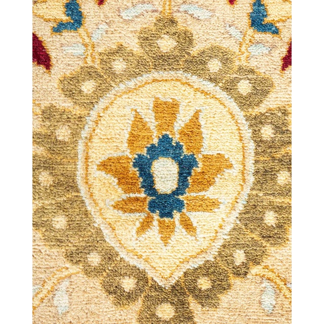 Traditional Mogul, One-of-a-Kind Hand-Knotted Area Rug in Red, 8' 1" x 10' 6" For Sale - Image 3 of 8