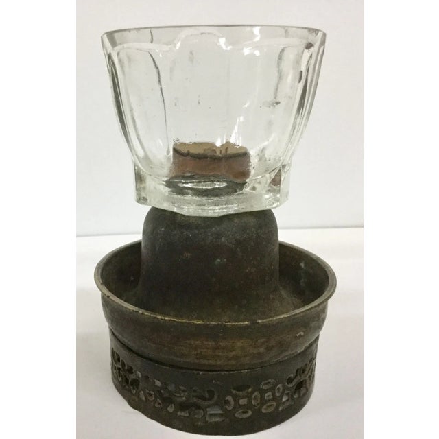 Bronze & Glass Oil Lantern For Sale - Image 13 of 13
