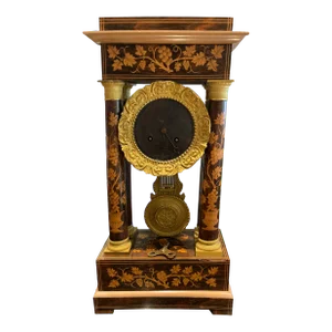 19th Century Wooden Dutch Ornate Carved Wind Up Clock