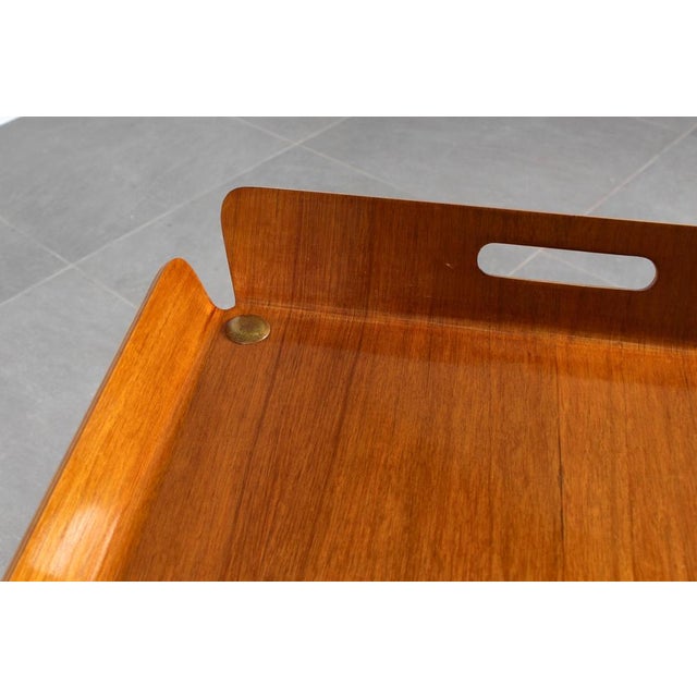 Vintage Italian Serving Cart in Bent Plywood, 1950s For Sale - Image 12 of 18