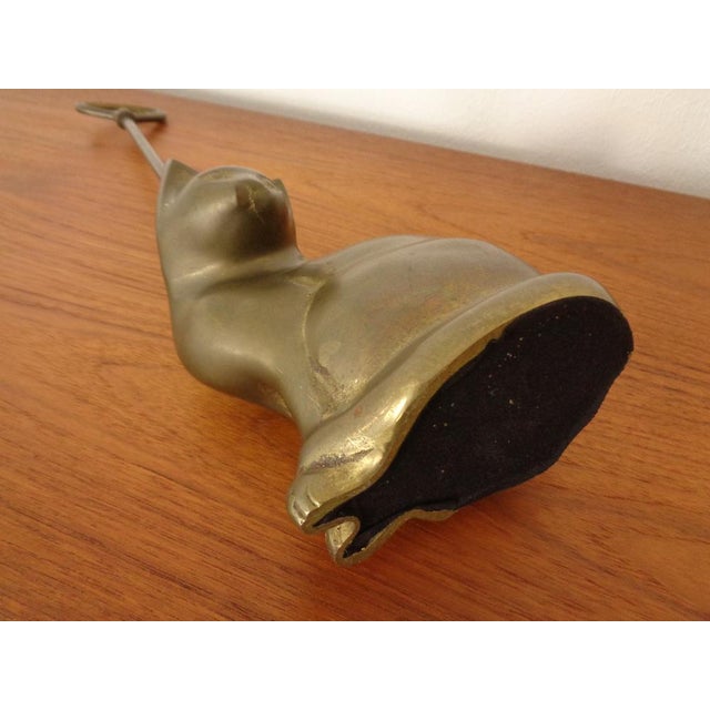 Large Cat Brass Door Stopper, 1960s For Sale - Image 15 of 18
