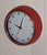 Vintage Wall Clock with Red Metal Case, 1990s, in Very Good conditions. Designed 1990 to 1999