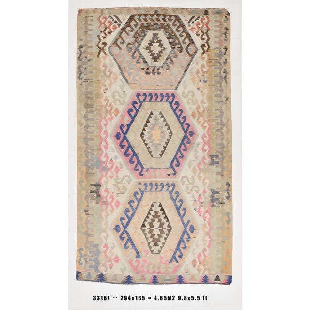 Turkish Wool Kilim Rug, 1960s For Sale - Image 12 of 12