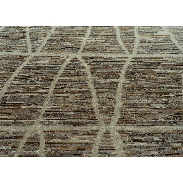 Turkish Modern Handmade Rug 10'7" x 14' #20669 For Sale - Image 4 of 8