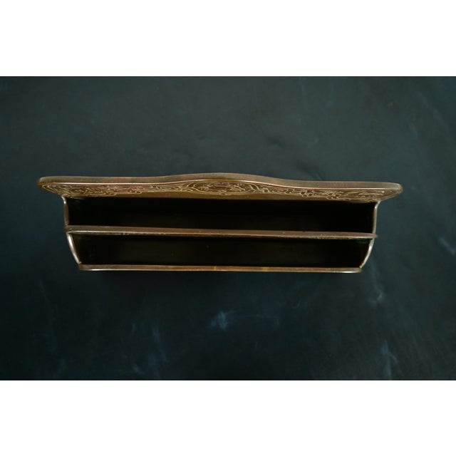 Early 20th Century Tiffany Studios New York Zodiac Pattern Bronze Letter Rack For Sale - Image 5 of 14