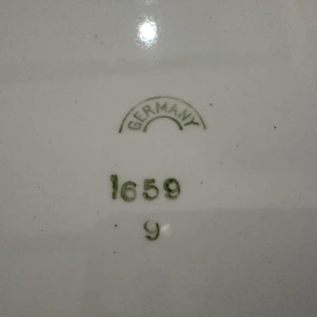 1930s Art Deco Bauhaus Air Brushed Ceramic and Silver Plate German Round Tray For Sale - Image 9 of 9