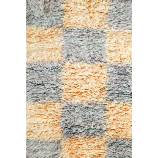 Contemporary Dusty Lavender and Peach Checker Mini Moroccan Wool Rug - 2x3 Ft For Sale - Image 3 of 5