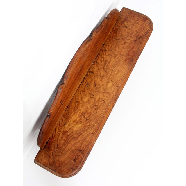 Antique Folk Art Carved Wood Wall Shelf For Sale - Image 13 of 16