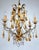 1940s Gilded Metal and Murano Glass Drop Chandelier, 1940s For Sale - Image 5 of 12
