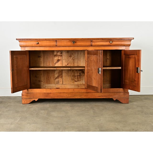 Wood French 19th Century Louis Philippe Fruitwood Enfilade For Sale - Image 7 of 12