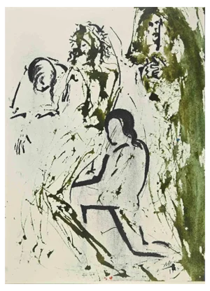 Salvador Dali, Took The Body Of Jesus, Lithograph, 1964