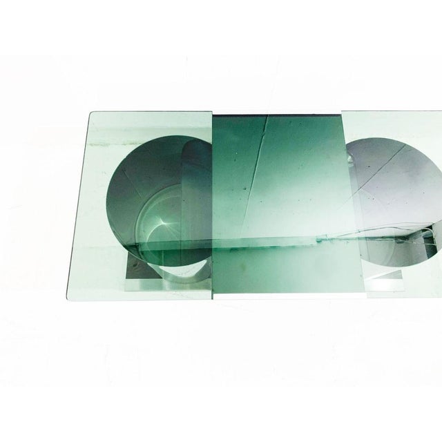 Modular Coffee Table in Chrome and Smoked Glass, Italy, 1970s For Sale - Image 3 of 14