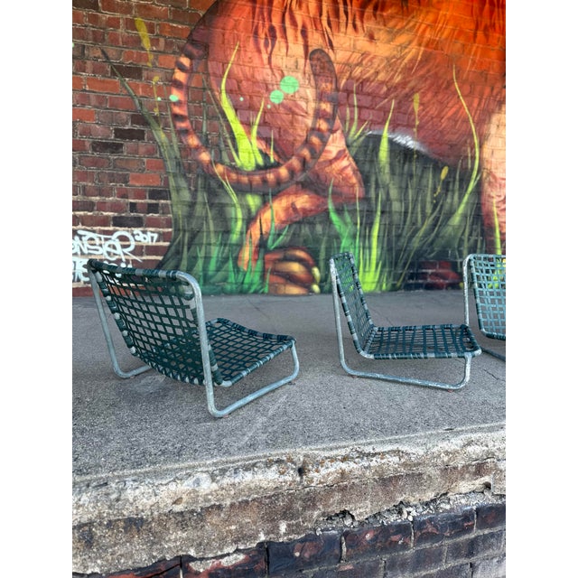 American Mid-Century Outdoor Aluminum Beach Chair For Sale In Cleveland - Image 6 of 8