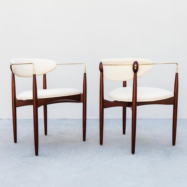 Restored “Viscount” Chairs by Dan Johnson for Selig, Denmark 1950s - Set of 4 For Sale - Image 9 of 18