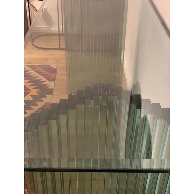 Glass Console or Sideboard with Mirroring Glass by Luigi Massoni for Gallotti & Radice For Sale - Image 9 of 14