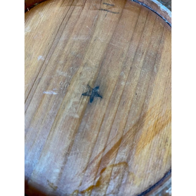 Brown Late 19th Century Asian Handcrafted Wood Lidded Antique Wood Bucket Hallmarked For Sale - Image 8 of 12