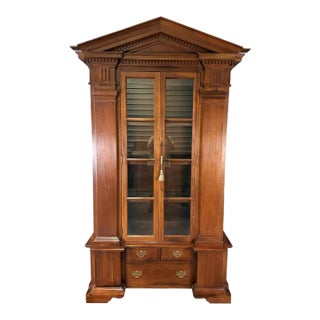 Vintage Hickory Chair William E. Poole Collection China Cabinet For Sale