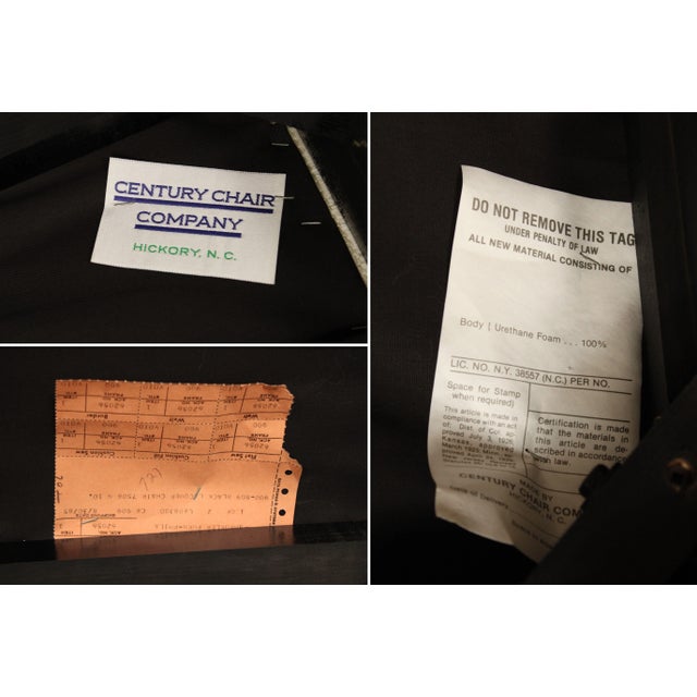 Century Furniture 'Chin Hua' Black Lacquered Chinoiserie Armchair For Sale - Image 11 of 12