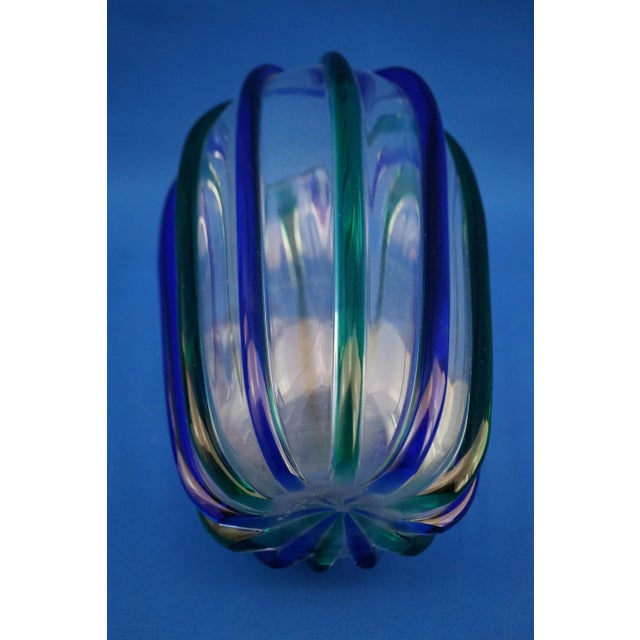 20th Century Murano Blown Glass Vase with Ribs attributed to Archimede Seguso, Italy, 1890s For Sale - Image 18 of 18