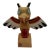 Vintage Alaska Black Diamond Hand-Carved Painted Wood Bird Totem Sculpture For Sale