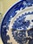 Mid 20th Century Vintage Blue & White Chinoiserie Willow Style Decorative Plate For Sale - Image 5 of 12