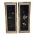 Pair of Mid 20th Century Black Lacquer Panels With Mother of Pearl Inlay For Sale