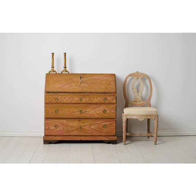 Swedish Folk Art Secretaire in Pine For Sale - Image 4 of 16