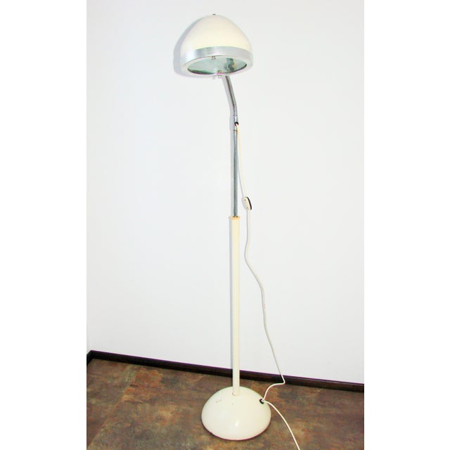 Bauhaus Loft Style Glass and Metal Medical Floor Lamp, 1970s For Sale - Image 3 of 11
