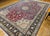 Burgundy Vintage Persian Tabriz Rug, Hand-Knotted Wool & Silk, Fine Floral Pattern, Burgundy & Navy, 10x13 For Sale - Image 8 of 18