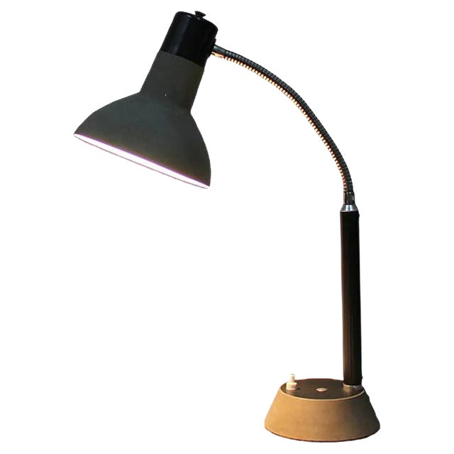 Vintage French Gooseneck Table Lamp, 1950s For Sale