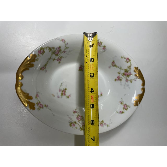 Antique French Limoges Porcelain Serving Bowl - M Redon For Sale - Image 9 of 9