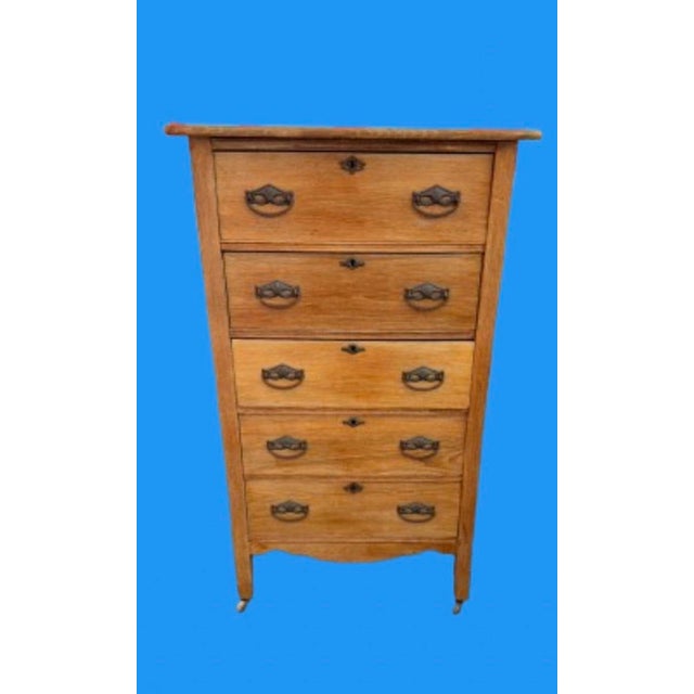 Very rare Antique American oak wood tall chest / dresser stunning piece of well made furniture it could of been made from...