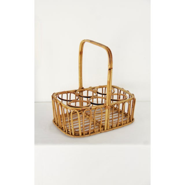 Khaki Vintage Bamboo Bottle Rack by Alfredo, Italy, 1970s For Sale - Image 8 of 8