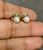 Green 6 MM White Akoya Aaa Pearl Stud Earrings 14 K Yellow Gold + Diamond + Emerald For Sale - Image 8 of 8