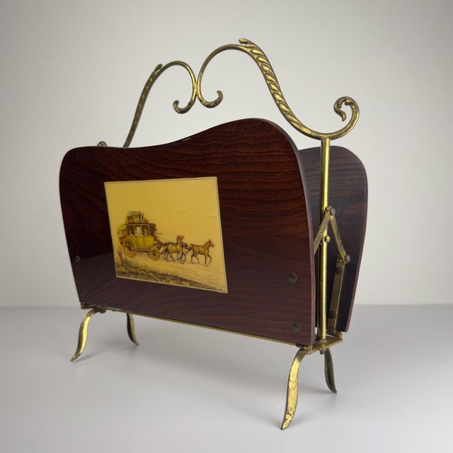 Vintage Magazine Rack, Italy, 1950s For Sale - Image 10 of 18