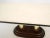 Rounded Edge Marble Top Single Brass Pedestal Base Dining Conference Table For Sale - Image 6 of 12