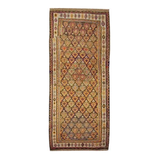 Early 20th Century Qazvin Kilim Runner For Sale