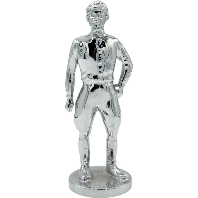 Metal Vintage Louis Lejeune Equestrian Horse Jockey Car Mascot For Sale - Image 7 of 12