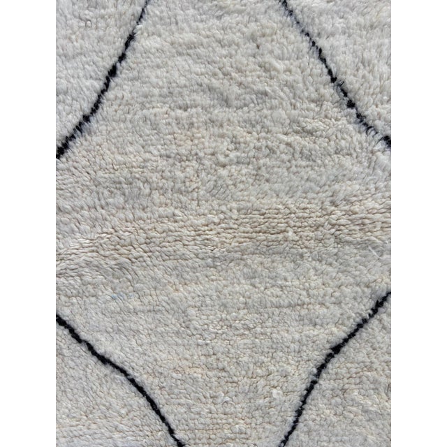 White Authentic Wool Carpet For Sale - Image 12 of 13